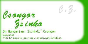 csongor zsinko business card