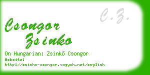 csongor zsinko business card